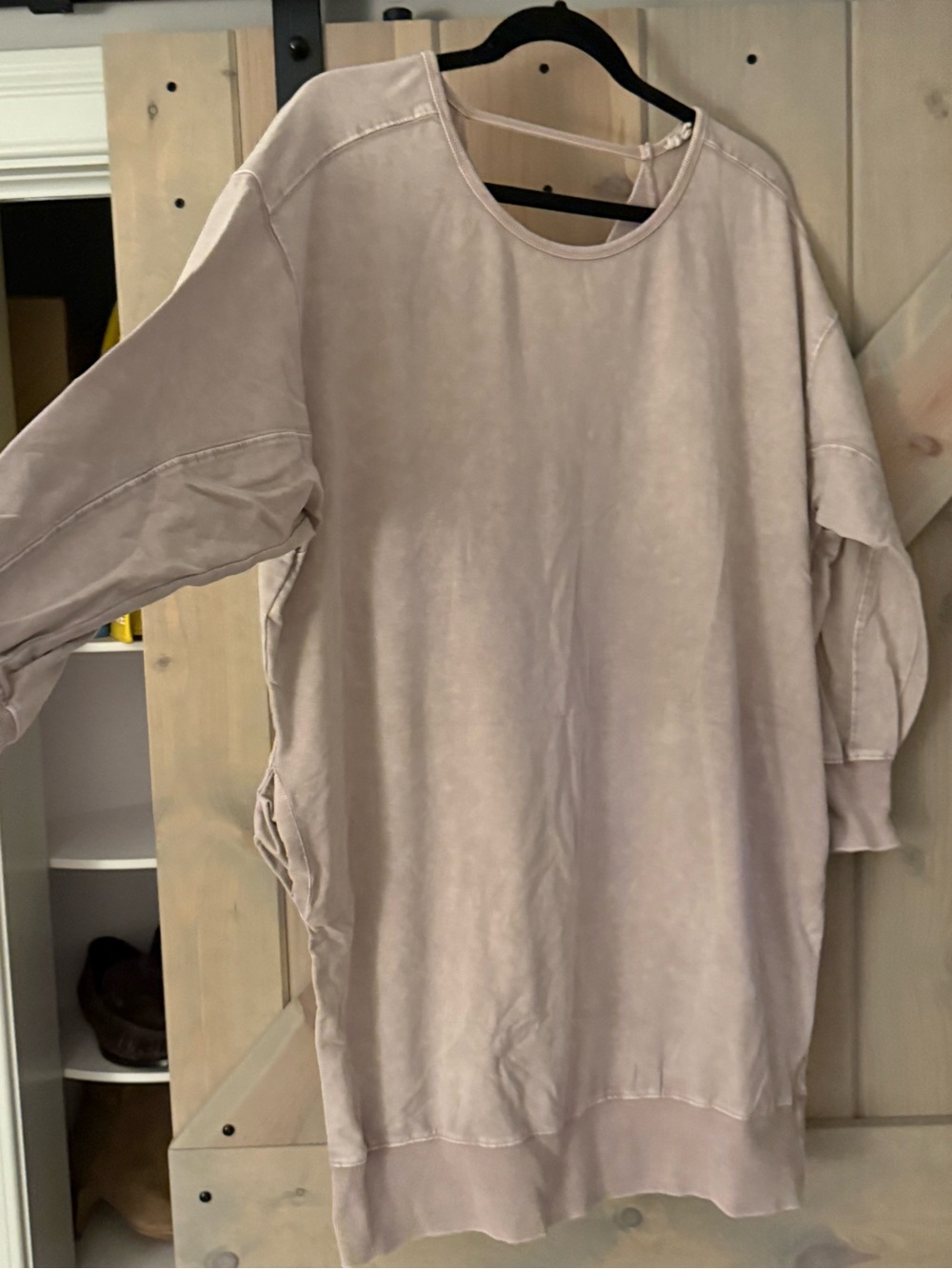 easel Washed Pink Oversized Mini Dress
